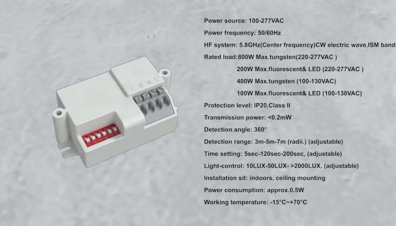 PDLUX lancerer PD-MV1031-5,8 GHz 360 ° Mikrobølgeovnsføler til smart belysning og sikkerhed