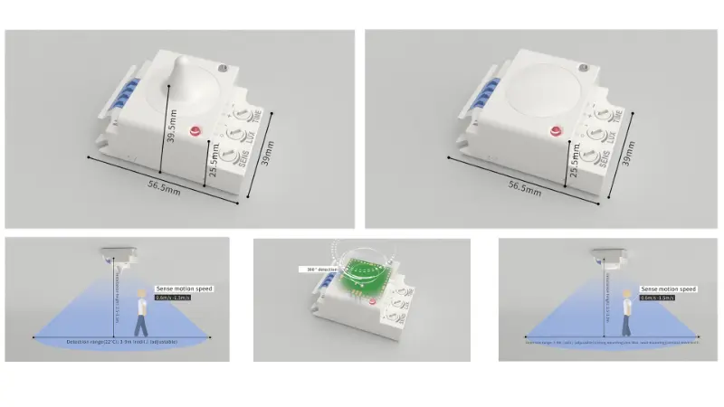 PDLUX lancerer PD-MV1029A & PD-MV1029B 5,8 GHz mikrobølgesensorer til smart indendørs belysning