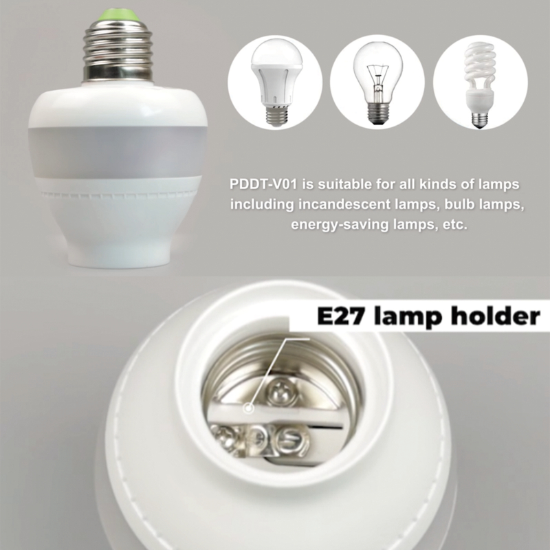 PDLux PDDT V01 5,8GHz Mikrobølgesensor E27 Lampeholder