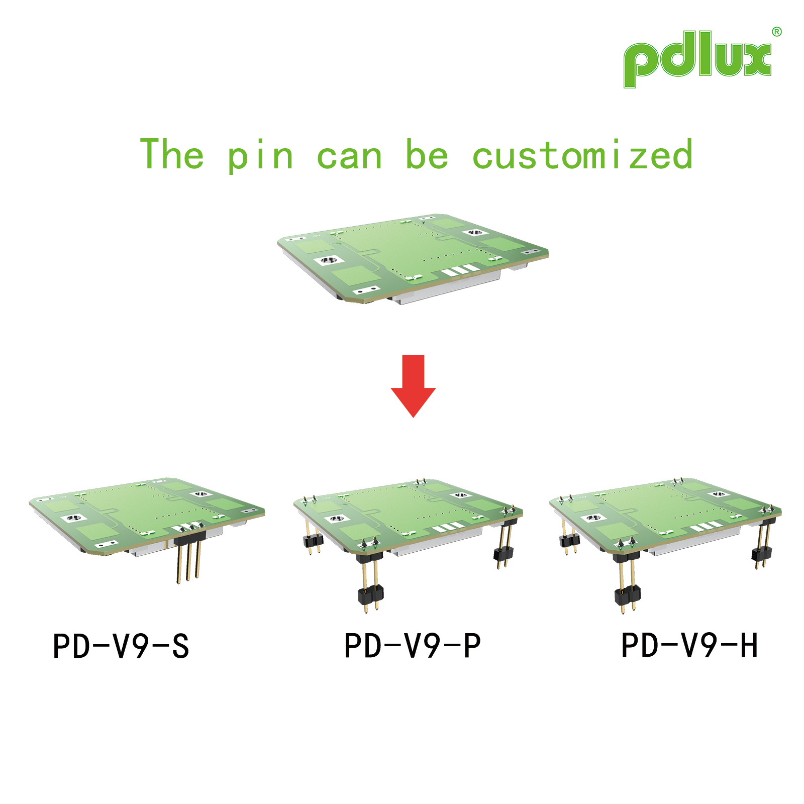 PDLUX udruller opgraderet PD-V9H/PD-V9P/PD-V9S X-Band Doppler-sensormoduler, tilpasset pin-fri version valgfri